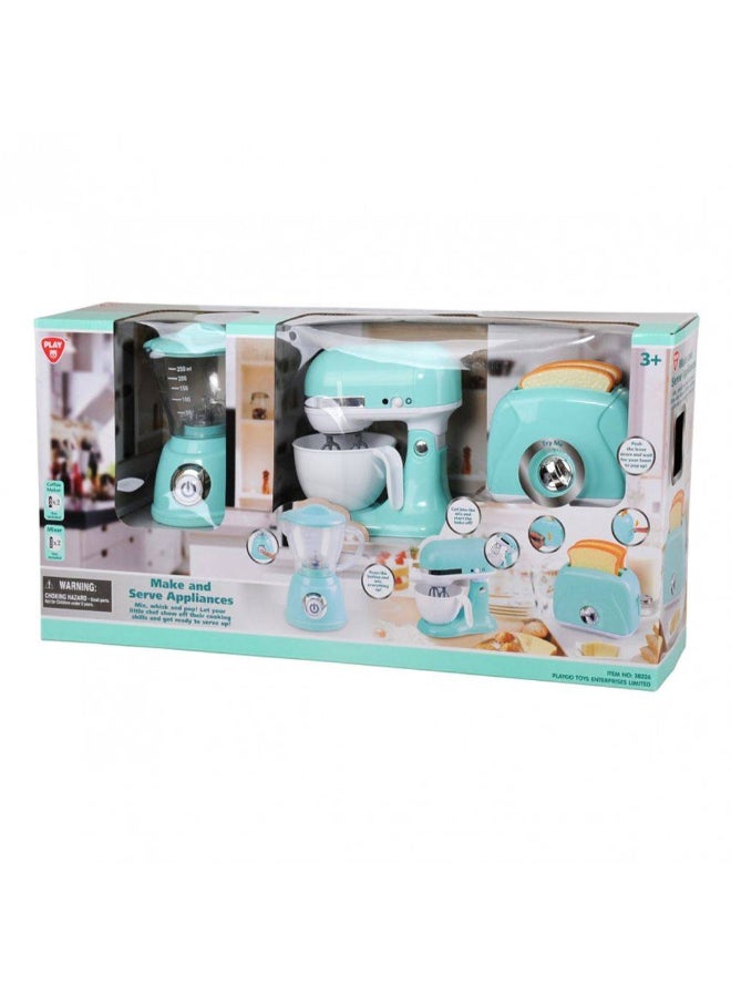 PlayGo Make And Serve Kitchen Appliances Set (Blue) - Image 1